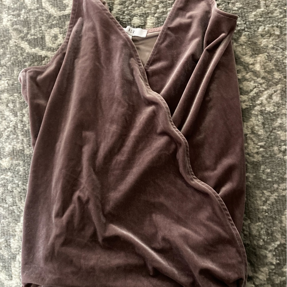 Velvet button front tank top